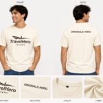 TravelHero Premium Oversized Cotton T-Shirt – Cream White