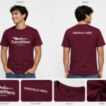 TravelHero Premium Oversized Cotton T-Shirt – Maroon