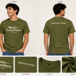 TravelHero Premium Oversized Cotton T-Shirt – Olive Green