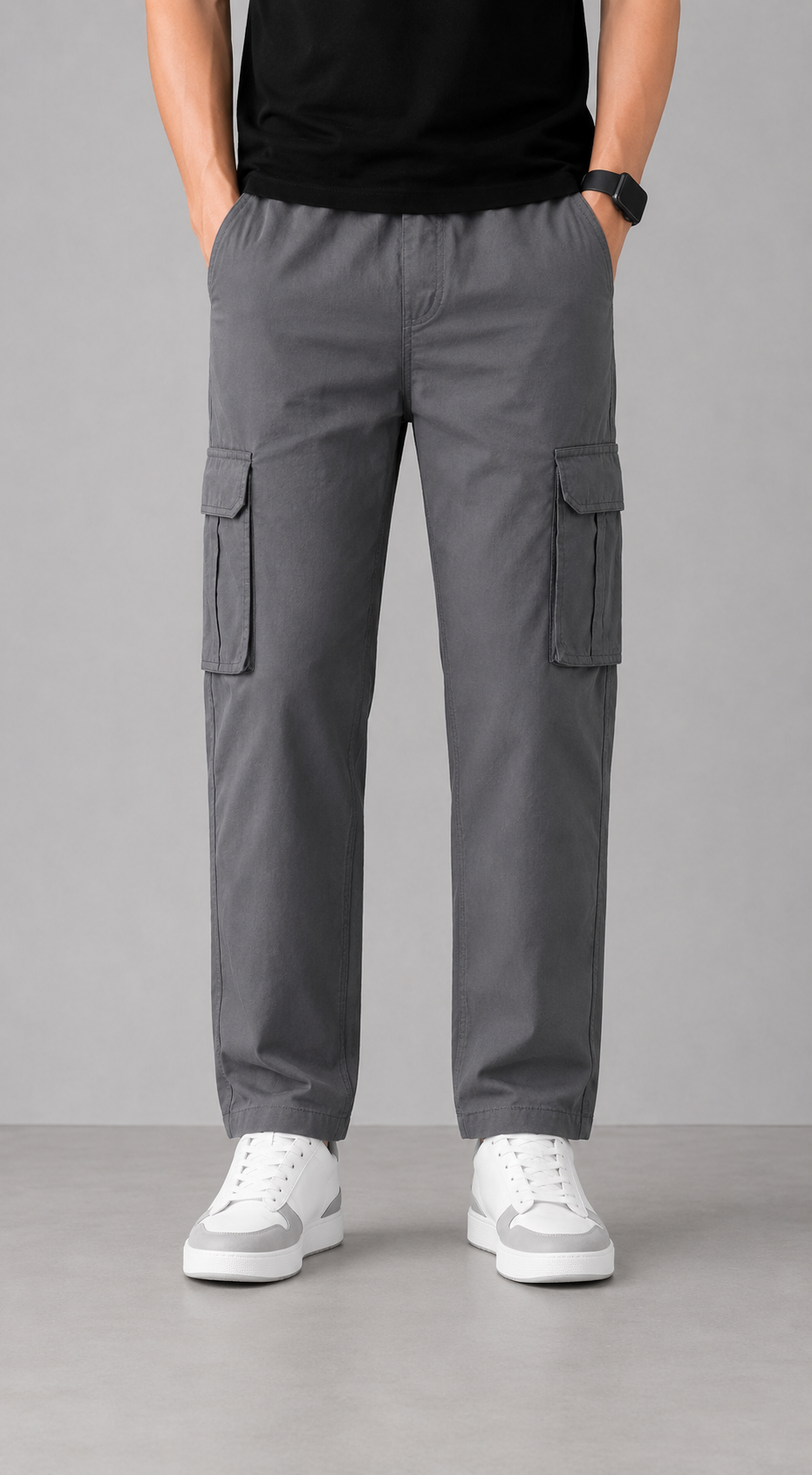 ChatGPT Image May 31, 2026, 06_00_27 PM Unisex 100% Cotton Cargo Track Pants - Image 1
