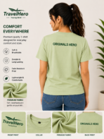 TravelHero Premium Oversized Cotton T-Shirt – Pistachio Green - Image 3